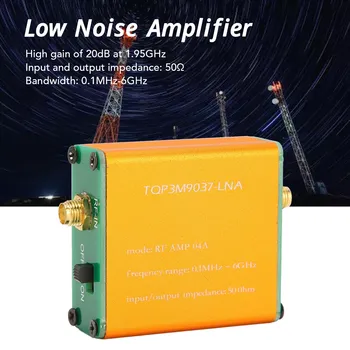 0.1 MHz‑6GHz מלא הלהקה רעש נמוך מגבר מקצועי 20dB רווח גבוה LNA RF כוח Preamplifier מודול HT