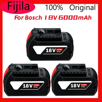 1-3PSC 18V על Bosch GBA 6.0 Ah סוללת ליתיום BAT609 BAT610G BAT618 BAT618G 17618-01 BAT619G BAT622 SKC181-202L +מטען