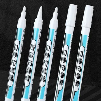 1-5Pcs שומני לבן עט סימון גרפיטי עטים עמיד למים קבוע עיפרון ג ' ל צמיג ציור המחברת הצמיג הצמיג הסביבה עט