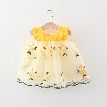 1 שנה תינוקת בגדים בגדים ללבוש חצאית שמלות שמלת קיץ לפעוטות תינוקת בגדים חדש נולד יום הולדת שמלות שמלה