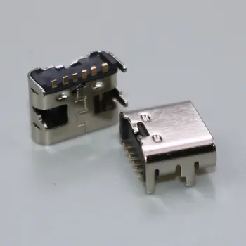 100pcs USB Type C 3.1 נשי 6Pin SMT מחבר שקע מיקרו 6 מיקום הפין SMD לטבול PCB עיצוב DIY הנוכחי גבוה טעינה 6P