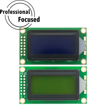 10PCS 0802 LCD מודול 8 x 2 אופי התצוגה 3.3 V / 5V LED LCD עם תאורה אחורית עבור arduino Diy Kit1