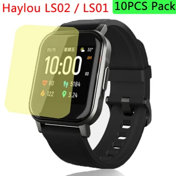 10pcs Pack סרט מגן על Haylou LS02 LS01 שעון חכם מגן מסך רך TPU באיכות HD הסרט שומר לכסות להקת שעון אביזרים