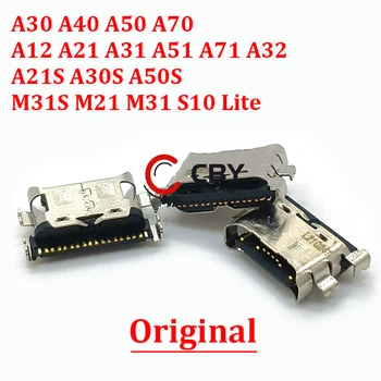 10pcs המקורי USB טעינת ההתקן Dock Connector שקע עבור Samsung Galaxy A51 A71 A21S M31S M21 m31 לאמת A31 A41 A12