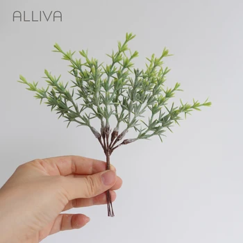 10pcs/הרבה ALLIVA המדמה צמח ירוק עלים חדים קטנים הזר DIY עבודת יד, אביזרים גרלנד חומר דקורטיבי צמחים