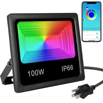 15/50/100W חכם RGB LED מבול אור חיצוני Bluetooth בקרת יישום Led הבמה נוף אור עמיד למים מסיבת חג זרקורים.
