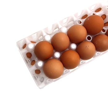 15PCS עוף ביצה ארגז 12 ביצים קיבולת עופות מחזור תחבורה בקופסת פלסטיק חנות מקרר כלי מטבח עקרת בית כלי