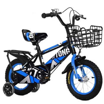 16 אינץ אופניים חיצונית לילדים, אופניים עם גלגלי עזר פלדת פחמן גבוהה מסגרת בטוחה נושאי עומס האחורי להחזיק בלם יותר Sensiti