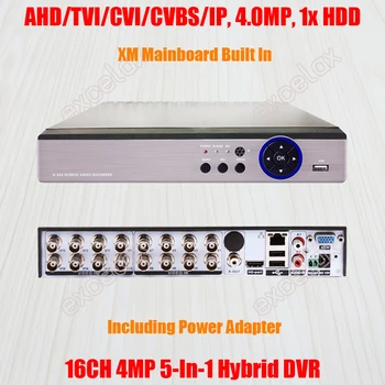 16CH 5 1 IP יום א CVI TVI וידיאו אנלוגי המצלמה DVR היברידי 4MP 3MP 2MP 1080P AHB7016T-GS-V3 XM לוח HVR ONVIF טלפון נייד 1x HDD