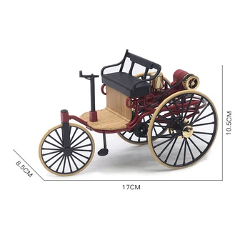 1Pc 1:12 1886 Vintage רכב קלאסי מס ' 1 סגסוגת דגם המכונית הדמיה תלת אופן לסגת צעצוע לילדים מתנת אוסף