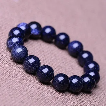 1pcs כחול אבן טבעית למתוח צמיד אלסטי תכשיטים להרחבה נשים אופנה