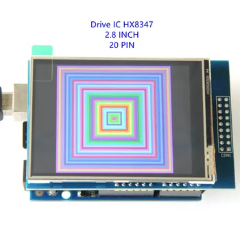 2.8 אינץ ' 20 פינים מסך LCD TFT מסך מגע HX8347 להציג מודול יכול להיות מוכנס ישירות לתוך אונו Mega2560
