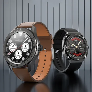 2023 XUESEVEN SK22 עיצוב חדשני כפול הגבול גברים Smartwatch סיבובי כפתור א Bluetooth שיחה עמיד למים שעון חכם גברים