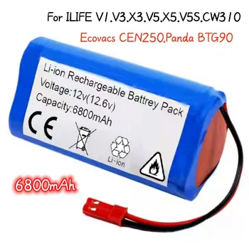 2023 לשדרג 6800mAh12V Li-Ion Batterij על ILIFE V1-V3 X3 V3 V5 X5 V5S CW310 Ecovacs CEN250 פנדה BTG902