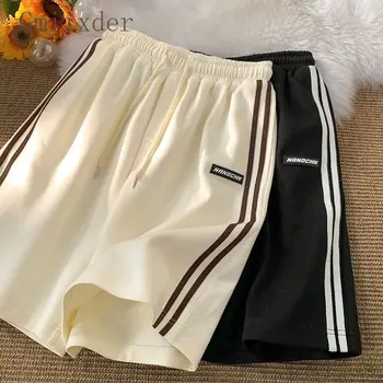 2023SS ספורט מזדמנים מכנסיים קצרים גברים אביזרי הונג קונג בסגנון חצי מכנסיים אוהבי חופשי Bf Capris יוניסקס תכליתי מכתב תיקון המכנסיים.