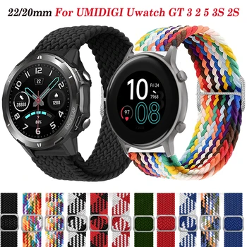 22/20mm הלהקה Umidigi Uwatch 3 2 5 2/Urun של חכם לצפות רצועה על UWatch GT/3 GPS/UFit החלפת Loop צמיד ניילון לחגורה