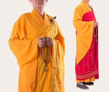 2color נזירים בודהיסטים המשמח עננים גלימת הנזיר הגלימה המייצר בגדים zuyi בודהיזם להניח מדיטציה חליפות שמלת צהוב/אדום
