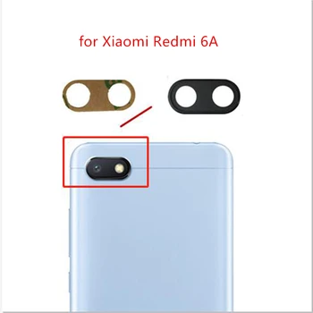 2pcs Xiaomi Redmi 6א מצלמה עדשת זכוכית בחזרה מצלמה אחורית עדשת זכוכית להחלפה ותיקון חלקי חילוף עם דבק