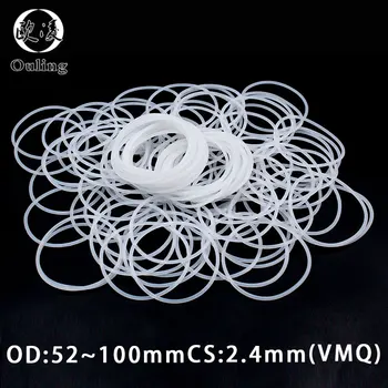 2pcs/lot לבן סיליקון טבעת VMQ O טבעת CS2.4 מ 