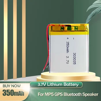 303035 033035 3.7 V 350mAh ליתיום פולימר סוללה עבור מקליט כוח הבנק צעצועים MP5 GPS Bluetooth רמקול נטענת Batteria