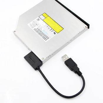 35CM מתאם USB למחשב 6P 7P תקליטור DVD Rom SATA To USB 2.0 ממיר דק Sata 13 Pin כונן כבל למחשב נייד מחברת