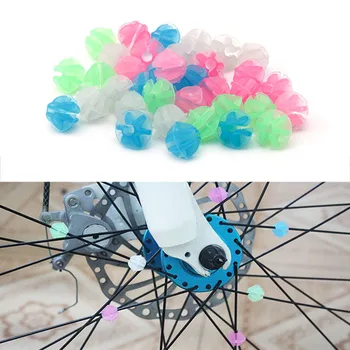 36X פלסטיק צבעוניים מחזור האופניים גלגל דיבר קליפ זוהר חרוזים אופניים Decors