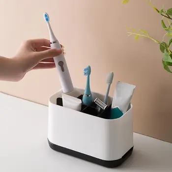 38 מברשת שיניים חשמלית בעל תיבת לעמוד אמבטיה Accessorie פלסטיק נשלף משחת שיניים אחסון ארגונית מדף
