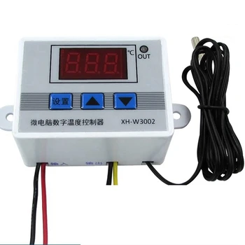 3X XH-W3002 220V דיגיטלית LED בקר טמפרטורה 10A התרמוסטט מתג שליטה המכשיר עמיד למים עם חיישן W3002