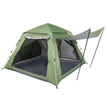 4 אדם קמפינג אוהל, עמיד למים & וsunproof החופה צפייה בכוכבים אוהל קל להגדיר המשפחה אוהל חיצונית חוף, קמפינג, טיולים רגליים