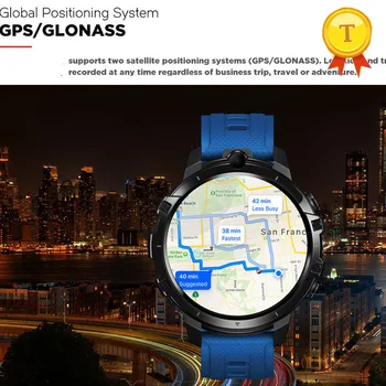 4G SmartWatch 1.6 אינץ סיבוב מסך תצוגה GPS/GLONASS 64GB ניווט GPS Bluetooth 5.0 שעון חכם גברים הפנים לבטל את הנעילה