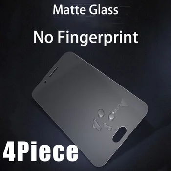 4Pcs אנטי טביעת אצבע מט חלבית זכוכית מחוסמת לאייפון 14 13 12 XR XS 11 Pro מיני מקס מגן מסך Iphone 7 8 פלוס