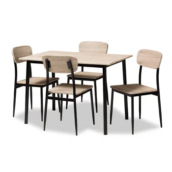 5 חלקים שולחן האוכל סט שולחן וכיסאות להגדיר