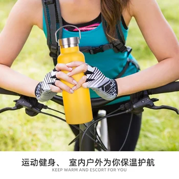 500ML חיצונית, רכיבה על אופניים, ספורט מים כוס 304 נירוסטה גדולה הפה בידוד קר בידוד כוס מים בקבוק