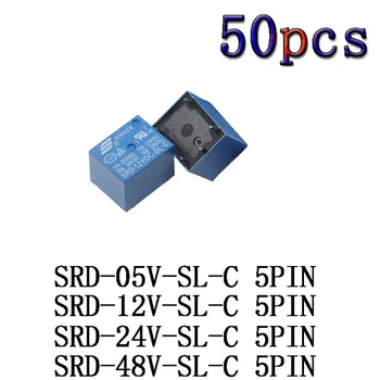 50PCS/lot ממסר SRD-05VDC-SL-C SRD-09VDC-SL-C SRD-12VDC-SL-C SRD-24VDC-SL-C 5V 9V 12V 24V 10A 250VAC 5PIN T73 כוח ממסרים