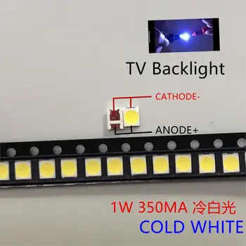 50pcs אוניברסלי תאורת LED אחורית חדשה 1.5 W 3V 1210 3528 2835 131LM CUW JHSP מגניב לבן, תאורה אחורית LCD TV יישום