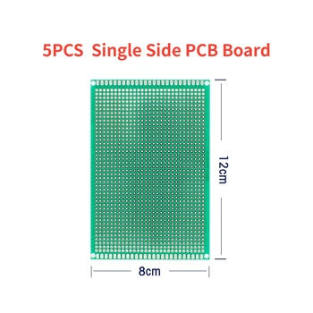 5PCS 8*12 צד אחד PCB לוח אב טיפוס הלוח הירוק DIY אוניברסלי מעגלים קיט