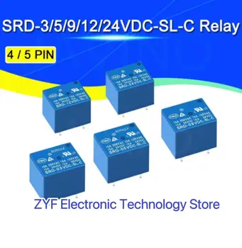 5PCS ממסר SRD-5VDC-SL-C SRD-12VDC-SL SRD-3VDC SRD-9V ממסרים 4/5PINS 12V DC באיכות גבוהה Javino