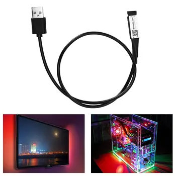 5V USB LED RGB Bluetooth תואם לטלוויזיה תאורה אחורית led רצועת מוסיקה טיימר בקר RGB מרחוק אור Wifi קסם הביתה צבעוני