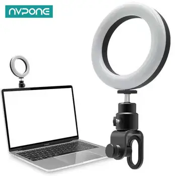 6.3 אינץ LED טבעת אורות סביב המנורה Selfie בהזרמה בשידור חי USB שולחן העבודה קליפ ל-Youtube Macbook PC, המחשב הנייד Tiktok זרם