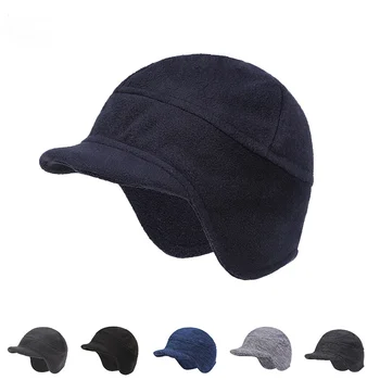 6 צבעים חורף סתיו בחוץ קר הוכחה דיג כובע חם המכסה פועל רוח הוכחה כובע קצר שוליים סקי האוזן כובע רכיבה קאפ