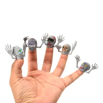 6pcs מפלצת קטנה בובות צעצוע מיני רוח הראש זומבי מספרת סיפור בובות יד צעצועים ליל כל הקדושים אינטראקטיבי מתנה בשביל הילד
