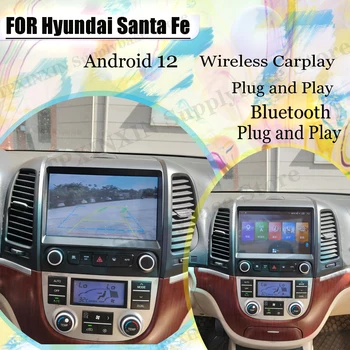 8+256GB Carplay רדיו קוצ ' ה עם Bluetooth אנדרואיד 12 יונדאי סנטה פה GPS שחקן הרכב מולטימדיה Autostereo יחידת הראש
