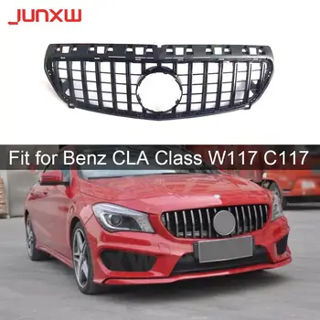 ABS 3 סגנונות הסורג הקדמי כיסוי עבור מרצדס בנץ CLA Class W117 C117 CLA200 220 CLA260 2013-2018 הפגוש מירוץ גריל רשת מסגרת