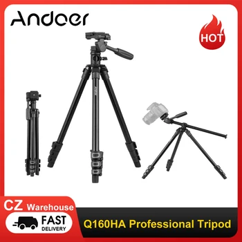 Andoer Q160HA וידאו מקצועי חצובה אופקי הר הכבדות מצלמה חצובה עבור מצלמות DSLR מצלמות מיני מקרן