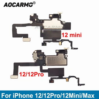 Aocarmo עבור iPhone 12 Pro מקס באפרכסת האוזן רמקול עם קרבה חיישן אור להגמיש כבלים עבור iPhone 12 מיני חלקי חילוף