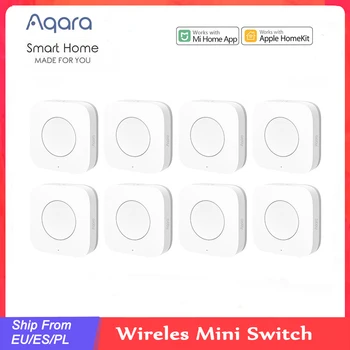 Aqara חיישן חכם אלחוטי מיני מתג המפתח Zigbee חיבור מרחוק שליטה מרכזית אחת על כפתור אבטחה בבית Mihome Homekit