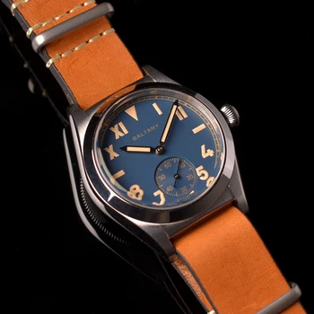 Baltany Mens טייס שעונים שעון יוקרה 36mm רטרו אוטומטית השעון ספיר בועה המראה 200 מ ' עמיד למים ST1701 צבאי