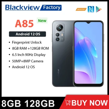 Blackview A85 8GB 128GB אנדרואיד 12 החכם 50MP המצלמה 6.5 אינץ 90Hz הצג טלפון נייד 4480mAh 18W טעינה בנייד NFC