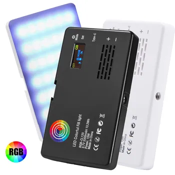 CRI 95+ Bi-צבע LED RGB אור המצלמה בצבע מלא פלט וידאו אור קיט ניתן לעמעום אור לוח 2500K-9000K סוללת 3100mAh