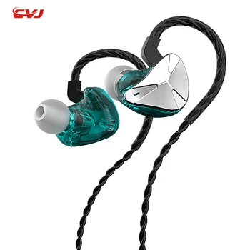 CVJ שד אוזניות באוזן אוזניות דינמיות די. ג ' יי מוניטור IEM Earbud HIFI ספורט רעש מבטל אוזניות MT1 כנפי מלאך